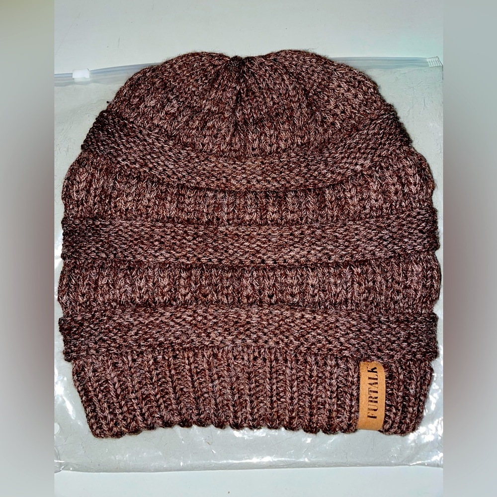 Furtalk skull cap knit beanie